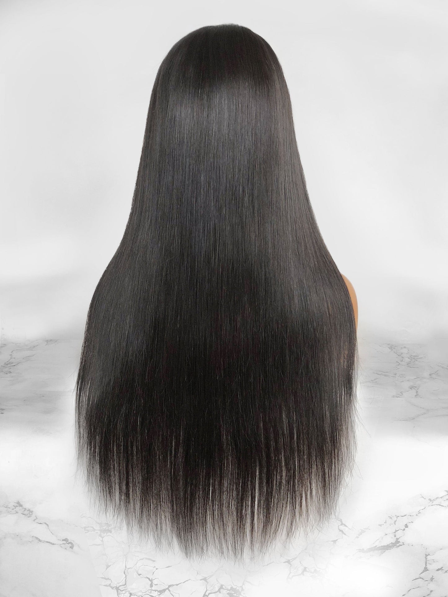 Natural Black Cambodian Straight Lace Front Wig